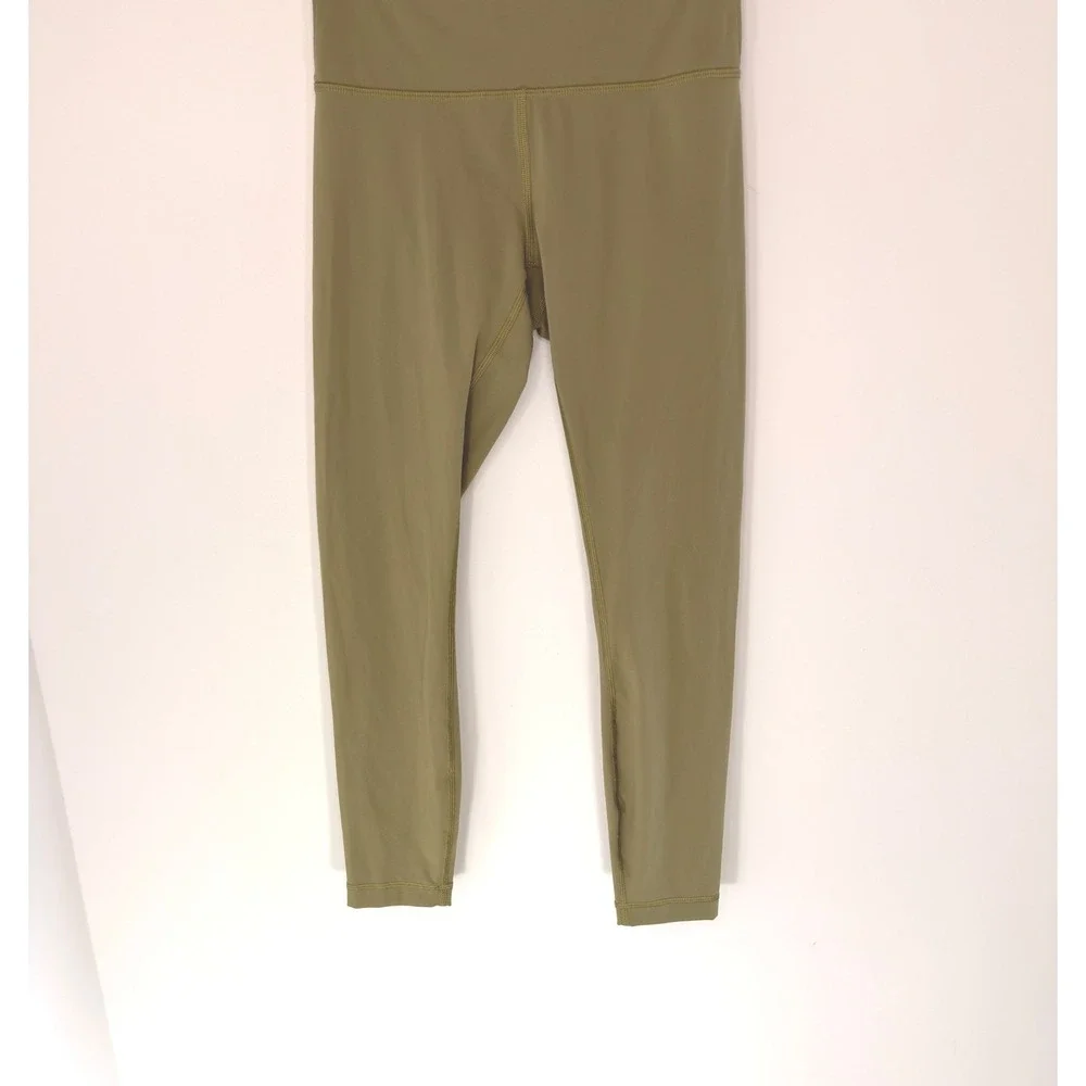 Lululemon Leggings Women's Green Active Workout Gym Stretch Compression Size‎ 6